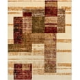 thumbnail image 3 of Well Woven Zumina Ivory Red Abstract Squares Geometric Pattern Area Rug 5x7 (5'3" x 7'3"), 3 of 7