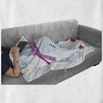thumbnail image 6 of Polar Bear Soft Flannel Fleece Throw Blanket, Polar Bears with Strawberry Basket Snowflakes Winter Season Cartoon, Cozy Plush for Indoor and Outdoor Use, 50" x 70", Baby Blue Pink Brown, by Ambesonne, 6 of 6
