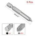 thumbnail image 2 of Unique Bargains 5Pcs 1/4 inch Hex Shank 50mm Length Phillips 6PH1 Magnetic Screw Driver S2 Screwdriver Bit, 2 of 4