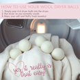 6 Pack Wool Dryer Balls,Laundry ball, Wash ball,Reusable Natural Fabric