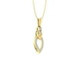 thumbnail image 3 of Araiya Fine Jewelry 14K Yellow Gold Lab-Grown Diamond Fashion Pendant for Women with Gold Plated Silver Cable Chain Necklace (1/10 cttw, VS1 Clarity, D-F Color) 18inch, 3 of 4