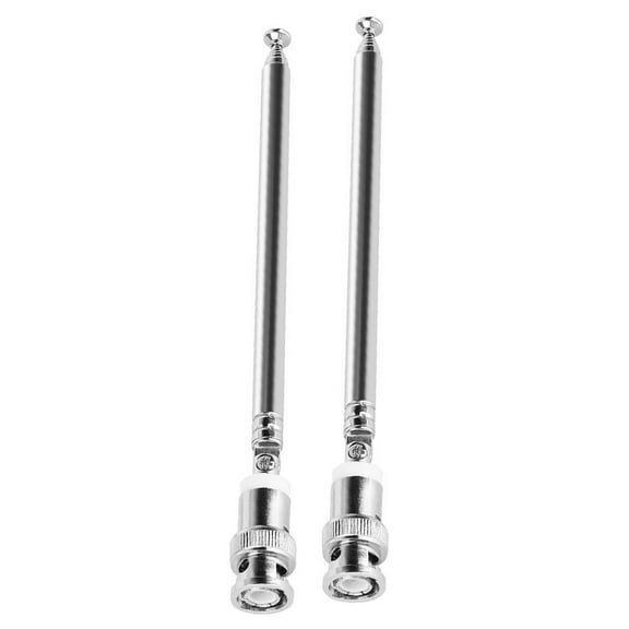 2Pcs 7 Sections Telescopic Antenna Bnc Connector For Radio Scanner/Vhf/Uhf/Am/Fm