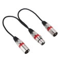 thumbnail image 2 of XLR Extension Cable, XLR Splitter Adapter, Zinc Alloy Shell Plug Durable For Speaker, 2 of 8