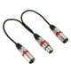 thumbnail image 2 of Cable de extensión de micrófono de Audio, adaptador divisor de cabeza macho doble a conector hembra XLR de 30cm para Canon, color rojo, 2 of 8