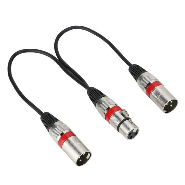 Otviap 30cm Xlr Female Jack To Dual Male Head Splitter Adapter Audio Mic Extension Cable For Canon Xlr Splitter Adapter Xlr Splitter Cable Walmart Com Walmart Com