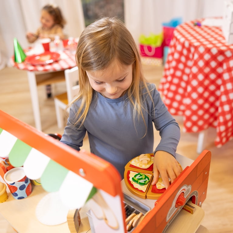 Melissa & Doug Wooden Pizza Food Truck Activity Center with Play