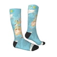 thumbnail image 4 of Lsque World Map With Animals 1 Printed Crew Socks Men's Women's LightWeight Thin Casual Calf Socks ,Knee High Socks,Cotton Socks, 4 of 9
