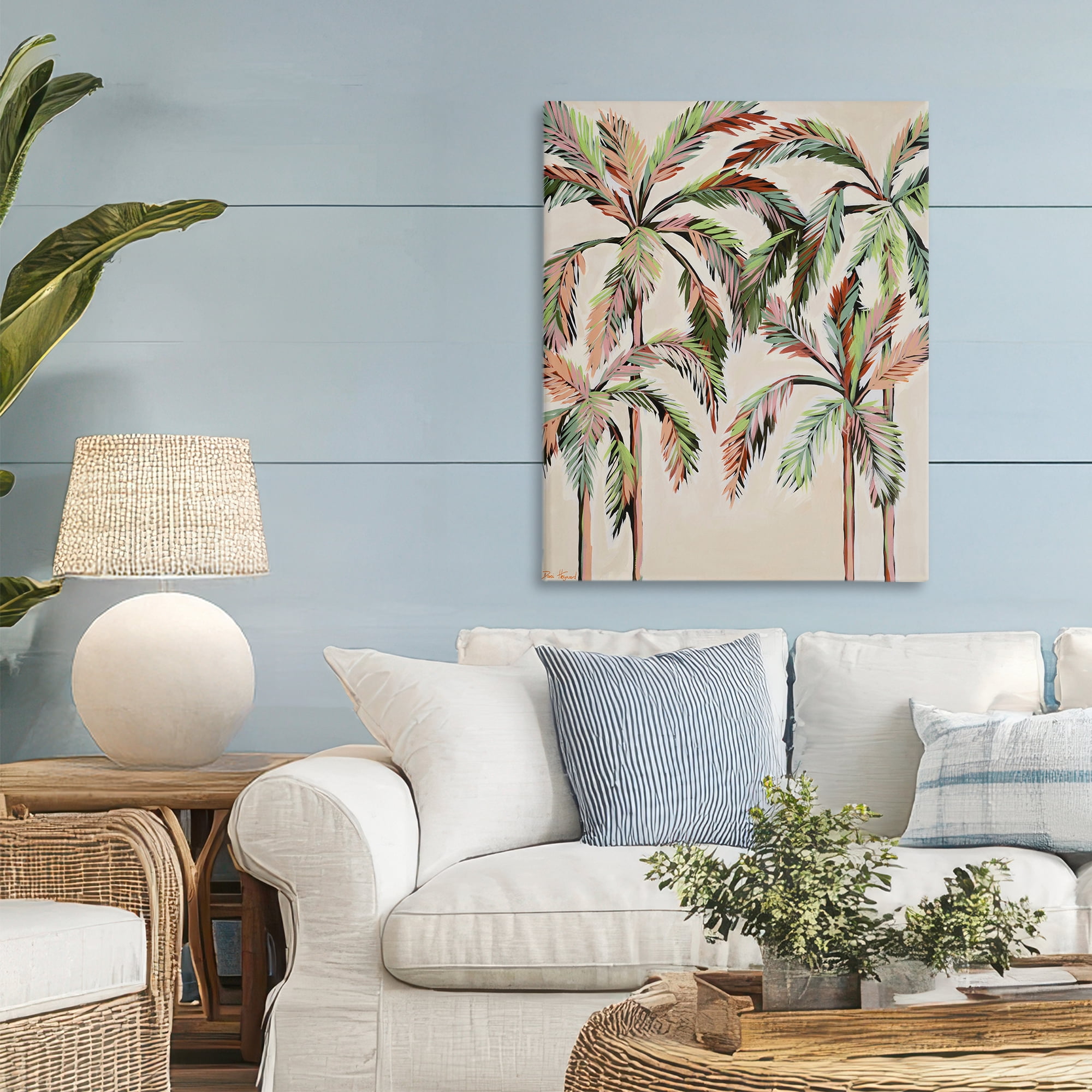 Stupell Industries Blushing Palm Tree Canopy Canvas Wall Art, design by Dani Heyward