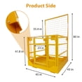 thumbnail image 2 of 43"x45" Forklift Safety Cage, 1300 LBS Capacity Forklift Work Platform with Safety Harness, Collapsible Aerial Platform for Lifting Loader
﻿, 2 of 7