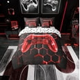 thumbnail image 2 of Erosebridal Retro Damask Bedding Queen Size, Boho Skeleton Skull Bedding Sets Queen Size, Red Black, Reversible 7pcs, 2 of 5
