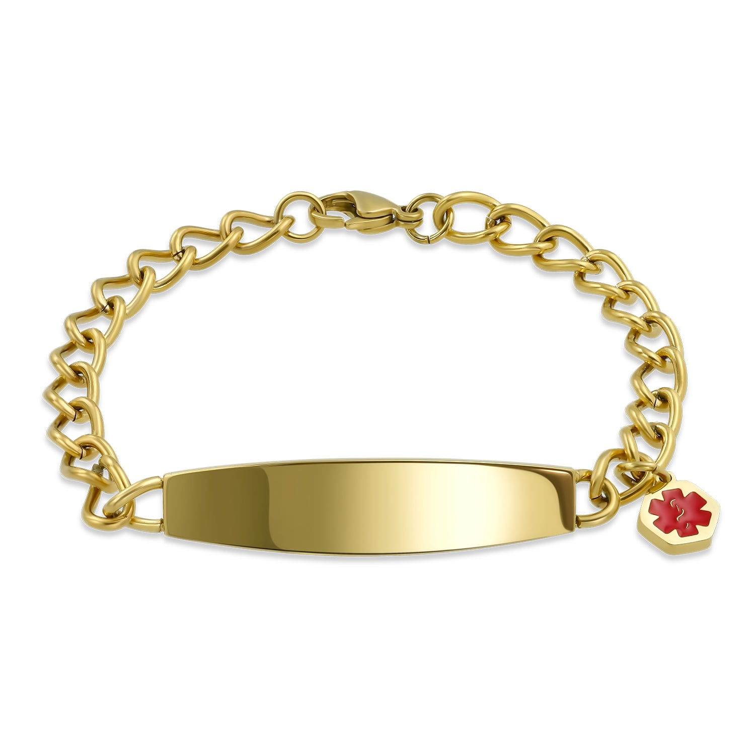 Herringbone Engraved Bracelet - Gold Vermeil - Oak & Luna