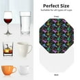 thumbnail image 4 of KLL Drink Coasters Set Octagon of 4,PU Leather Absorbent Coasters Set Decorative Coffee Cup Coasters Housewarming Gift for Home Decor-Snails 1, 4 of 5