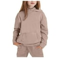 thumbnail image 3 of WOYY Toddler Girls Outfits Solid Color Long Sleeve Hoodie Sweatpants Set, Sizes 2-3T, 3 of 3