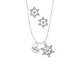 thumbnail image 2 of Delight Jewelry Silvertone Small Niece Heart Silver tone Snowflake Charm Necklace and Stud Earrings, 2 of 4