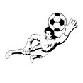 thumbnail image 1 of Etiqueta engomada del vinilo arte de del fútbol del nombre del fútbol para la decoración del dormitorio niños - #1 UNA, 1 of 9