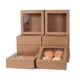 thumbnail image 1 of Caja para Pasteles PFAMKEER 9x9x6.4 cm con Ventana, 36 unidades, Cartón Marrón, 1 of 7