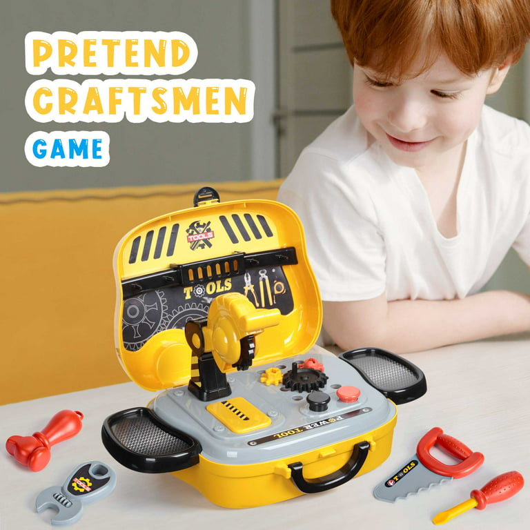 Kids Tool Set, 31 PCS Kids Tool Box Pretend Play Construction Toy with  Electric Drill Hammer Tool Accessories Toddler Tool Set for Girls Boys Ages  3 4