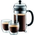 thumbnail image 6 of Bodum Chambord French Press Coffee Maker, 1 Liter, 34 Ounce, (8 Cup), Chrome, 6 of 7