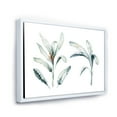 thumbnail image 3 of Designart 'Tropical Jungle Leaves On White' Bohemian & Eclectic Framed Canvas Wall Art Print, 3 of 5