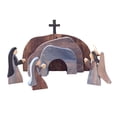 thumbnail image 3 of Escena de resurrección de Pascua decoraciones de madera figuras estables adornos de mesa vacantes para mostradores de amigos de vacaciones, 3 of 9