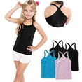 thumbnail image 6 of ZACPNCV 4 Pieces Girls Tank Top Sleeveless Racer Back Top Camisole Cami Undershirts Pink 2-3 Years, 6 of 7