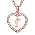 thumbnail image 4 of Maoww 26 Letters T Heart Shape Pendant Necklace Rhinestone Rose Golden Clavicular Chain Jewelry Couple Gift, 4 of 5