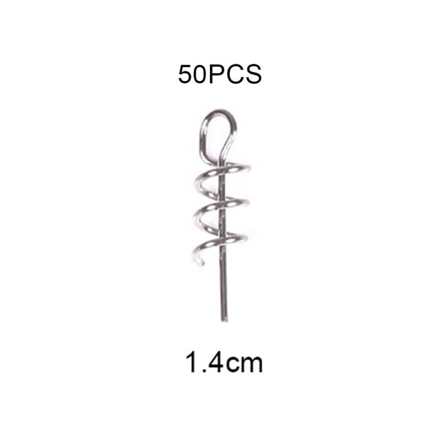 Mosiee Upgrade Your For Soft Lure Fishing With 50Pcs Spring Lock Fishing Hook Centering Pin For For Soft Lure Bait Worm Crank