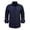 Navy Blue, variant on Men's Solid Slim Fit Non-Iron Button-Down Dress Shirt, 40S Breathable Long Sleeve Business Casual Shirt, Machine Washable Office Shirt