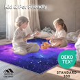 thumbnail image 4 of ODIKA 3'x5' Machine Washable Non-Slip Area Rug, Playful Interstellar Whirl Design High Traffic Rug, Purple, 31906, 4 of 5