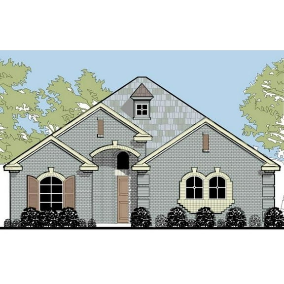 015-745: Luxury Traditional 3 Bed, 2 Bath Luxury Home Plan, 2208 Sq Ft: Full Blueprints with License to Build by Home Plan Marketplace - Lesuto