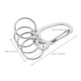 thumbnail image 2 of WHAMVOX 2pcs Carabiner Clip For Keys Key Ring Clips Waist Belt Keychain Keychain Ring Holder Car Key Chain Pendant Metal Key Ring, 2 of 8