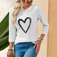 thumbnail image 2 of Bmawag Ladies Tops and Blouse Plus Size 3/4 Sleeve Crew Neck Solid Color Lightweight Pullover Tops Casual Loose Drawstring Sweatshirt White L, 2 of 8