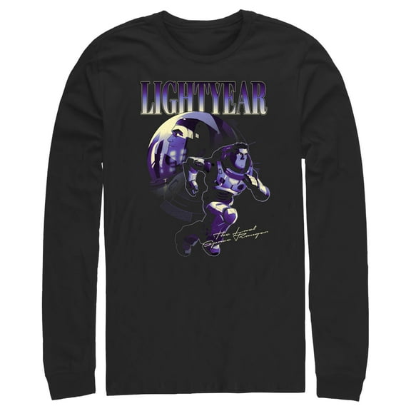 Men's Lightyear Hero Poster  Long Sleeve Shirt Black Small