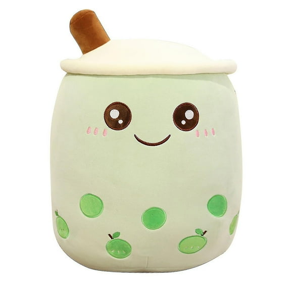 50cm;green Bubble Tea Plush Doll With Smiling Face