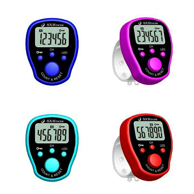 Langgg Mini Stitch Marker Row Counter LCD Electronic Digital Tally Counter Sewing Knitting Weave Tool