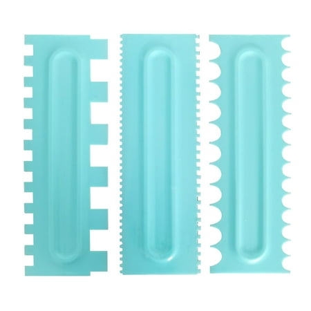

3pcs Icing Smoother Tool Decorating Comb Bakeware Solid DIY Cake Scraper