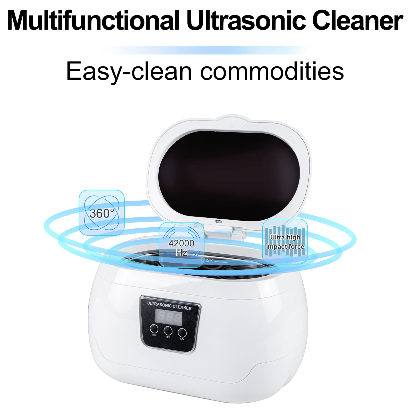 Uten 600ml Professional Ultrasonic Cleaner with Digital Timer for Jewelry, Eyeglasses, Coins