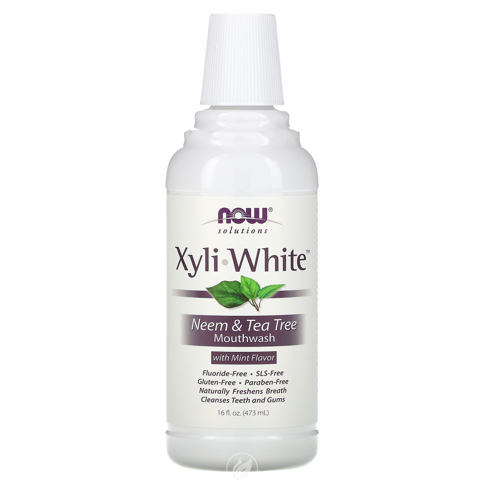 (2 Pack) NOW Solutions Xyliwhite Neem & Tea Tree Mouthwash 16 Fl Oz
