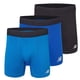 thumbnail image 1 of Calzoncillos bóxer New Balance 6 para hombre, paquete de 3, negro/azul/Royal M, 1 of 5