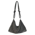 thumbnail image 1 of Women Handbag Rhinestones Solid Color Shiny Handmade Underarm Handbag for Party Gathering Wedding Banquet, 1 of 11