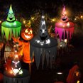 thumbnail image 4 of Sombrero de Halloween colgante con luz, sombrero de bruja dentado con cara sonriente y luz LED, 4 of 8