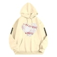 thumbnail image 3 of Oversized Hoodies for Women Casual Long Sleeve Loose Fit Tops Baseball Print Crewneck Fall Lightweight Sweatshirts, 3 of 3