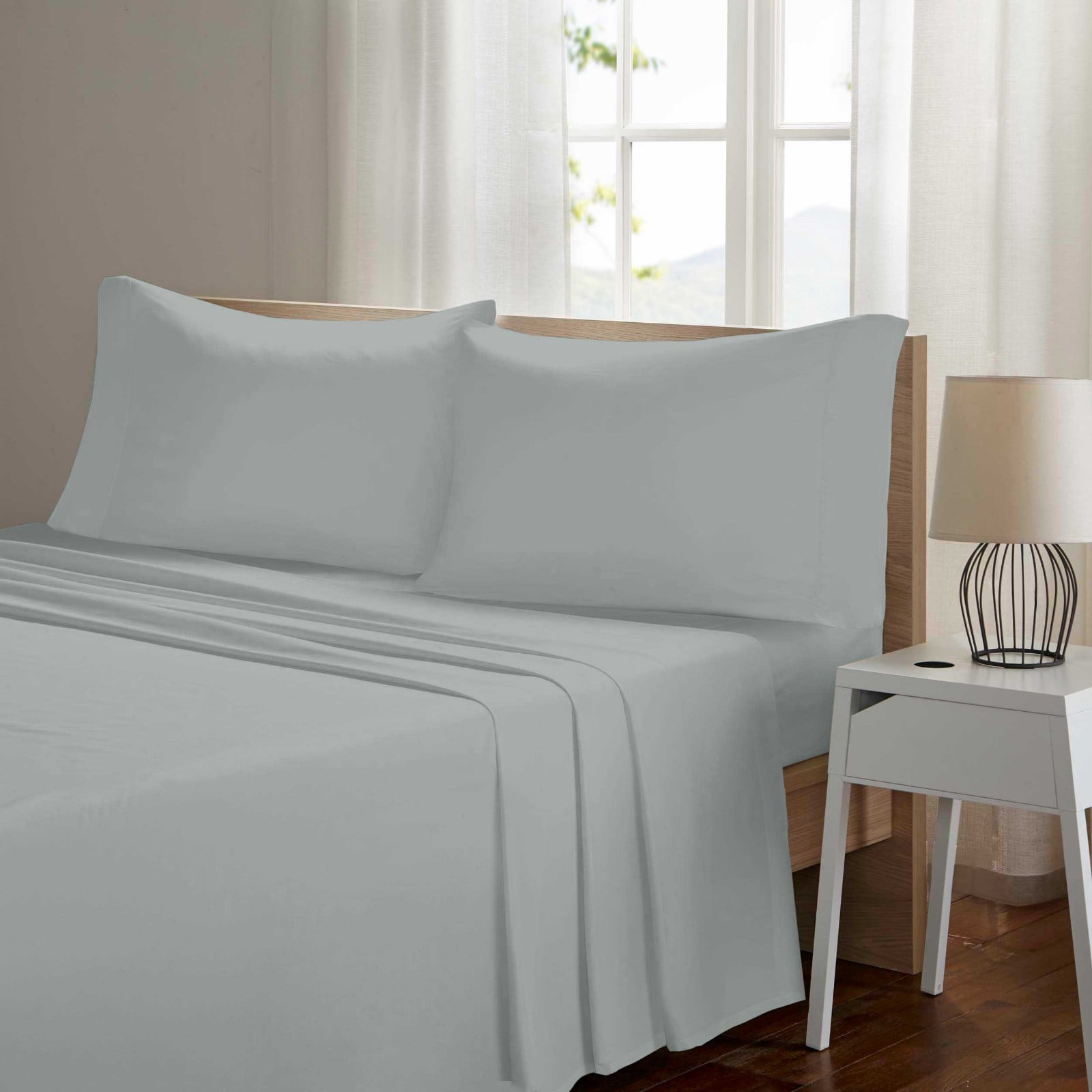 AbleHome Microfiber Bed Sheet Set Double Brushed 4 Piece Set Ultra Soft