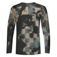 thumbnail image 4 of SGFCWSX Men Pullover Blouse Tops, Round Neck Printed T-Shirt Long Sleeve Casual Tops Black M, 4 of 5