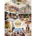 thumbnail image 5 of Spring Hydrangea Floral Table Cloth, Vintage Botanical Flowers Waterproof Tablecloth for Square Tables, Reusable Washable Fabric Table Cover for Restaurant Kitchen Dining Tables 60"x60", 5 of 6