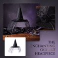 thumbnail image 3 of Halloween Pointed Witch Hat, Lightweight Wizard Headwear Accessory, Ideal for Halloween Themed Parties, Evening Gathering, Photo Shoot, Festival Outfit and Holiday Dress Up Supplies E, 3 of 10