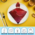 thumbnail image 6 of Qinduosi Valentine Red Rose Cloth Napkins Polyester Dinner Napkins Great for Dining Special Occasions Mother's Day Dinner Wedding Anniversary Parties 6 PCS, 6 of 7