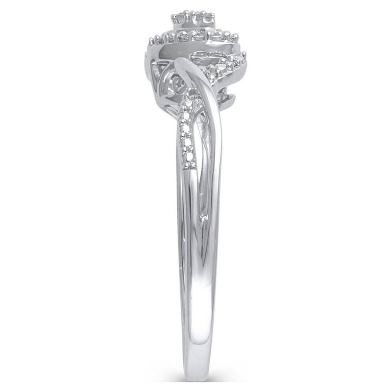 Free Shipping! Hold My Hand 1/10 Carat T.W. Diamond Sterling