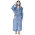 thumbnail image 1 of Plus Size Men Luxury Dressing Gown Hooded Warm Fleece Bathrobe Soft Cozy Lounge Robe Nightwear, 1 of 2