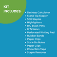 Home or Office Desk Supply Starter Kit Teacher and College Dorm Desk